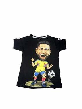 Dublin Brand Radamel Falcao Colombia Caricature Graphic T-Shirt